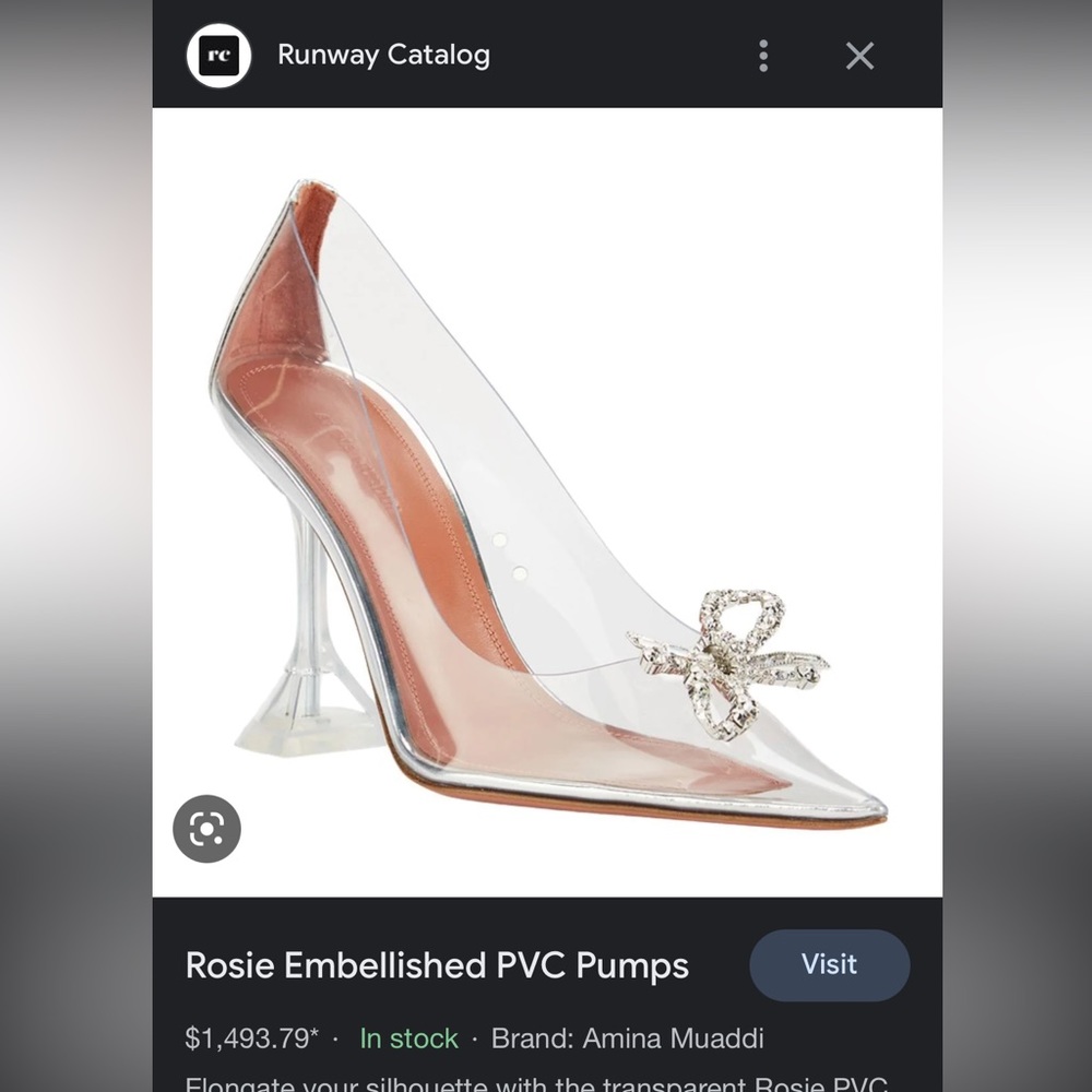 Amina Muaddi Rosie Glass PVC Pump